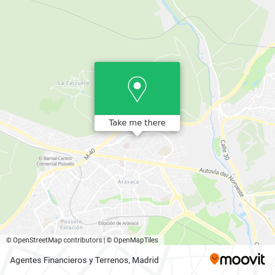 Agentes Financieros y Terrenos map