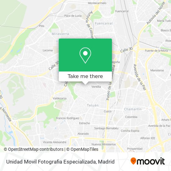 Unidad Movil Fotografia Especializada map