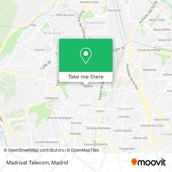 mapa Madrisat Telecom