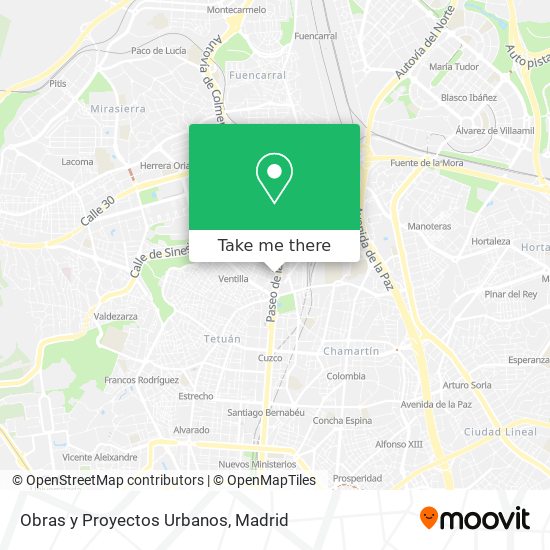 mapa Obras y Proyectos Urbanos