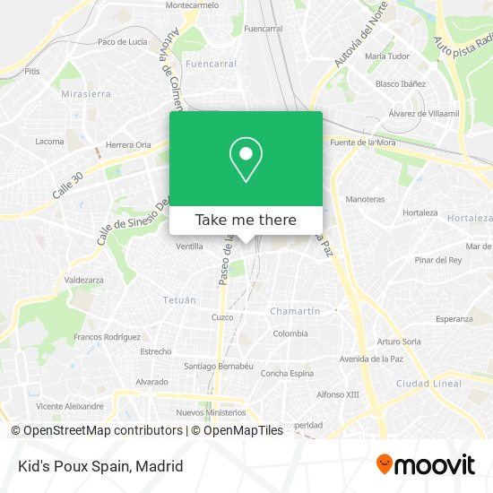 mapa Kid's Poux Spain