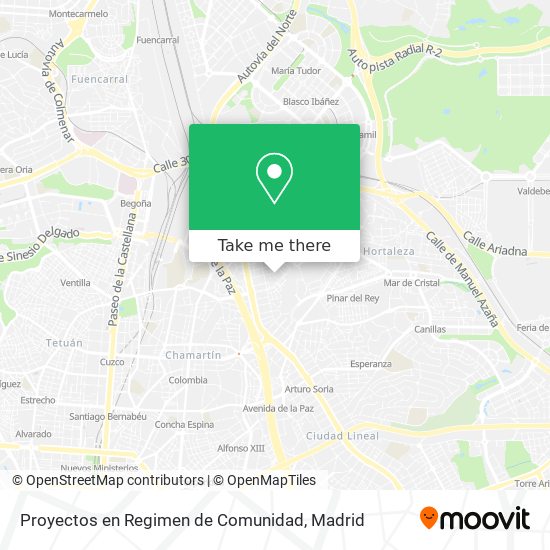 Proyectos en Regimen de Comunidad map