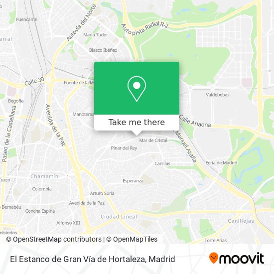 El Estanco de Gran Vía de Hortaleza map