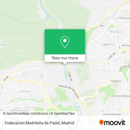 Federacion Madrileña de Padel map