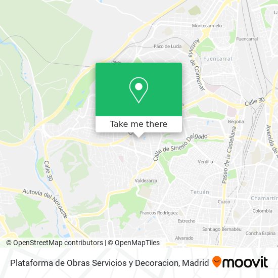 mapa Plataforma de Obras Servicios y Decoracion