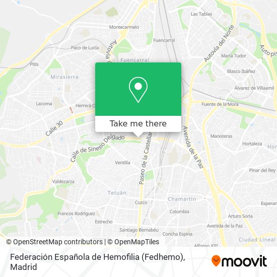Federación Española de Hemofilia (Fedhemo) map