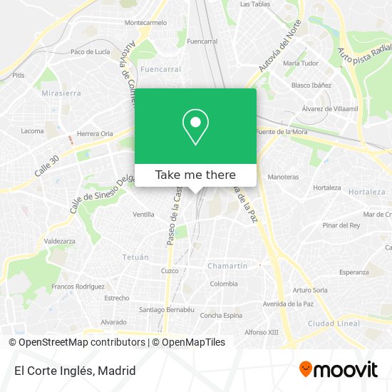 El Corte Inglés map