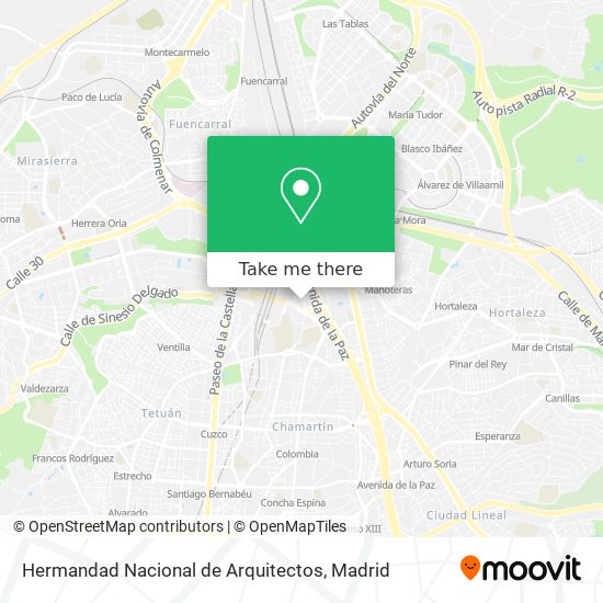 Hermandad Nacional de Arquitectos map