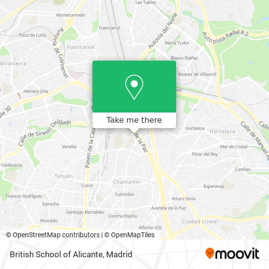 British School of Alicante map