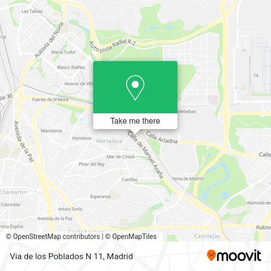 Via de los Poblados N 11 map