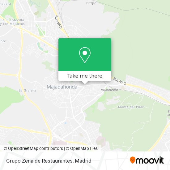 mapa Grupo Zena de Restaurantes