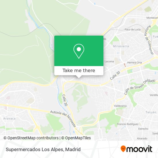 Supermercados Los Alpes map