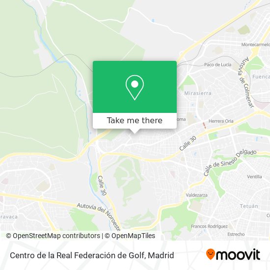 Centro de la Real Federación de Golf map