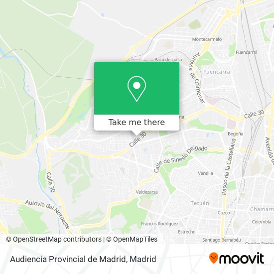 Audiencia Provincial de Madrid map