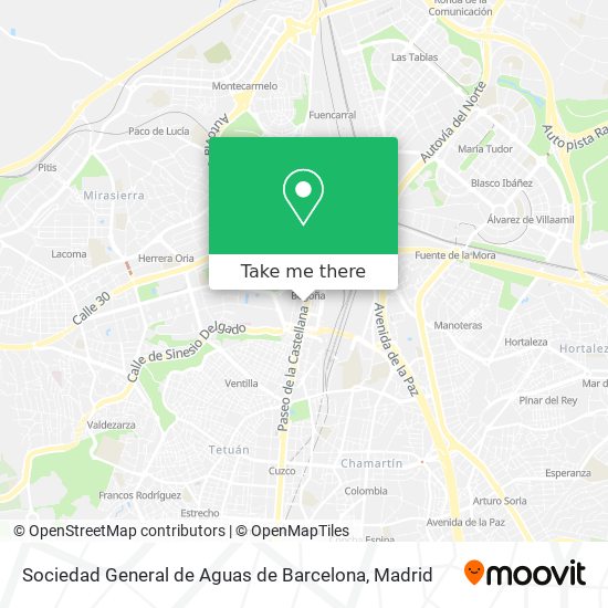 mapa Sociedad General de Aguas de Barcelona