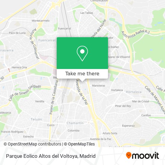 Parque Eolico Altos del Voltoya map