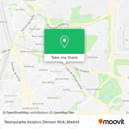 mapa Restaurante Asiatico Dimium Wok