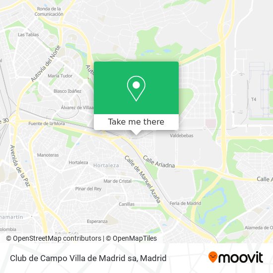 Club de Campo Villa de Madrid sa map