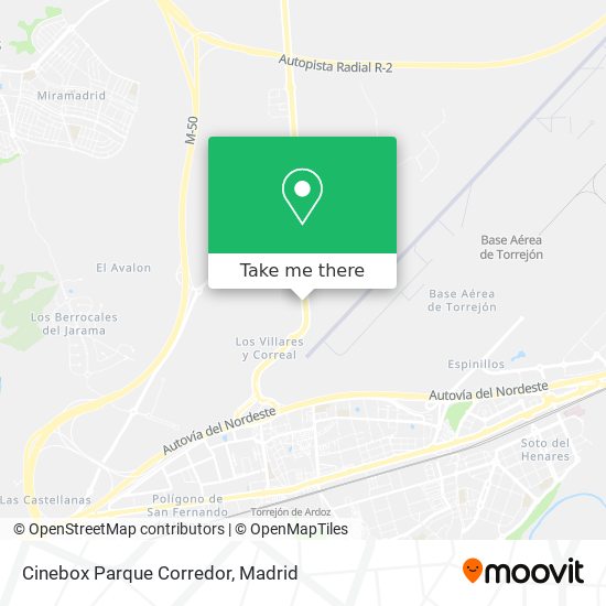 Cinebox Parque Corredor map