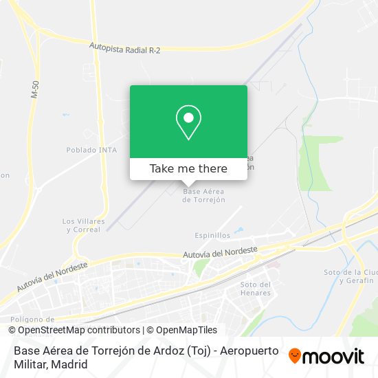 mapa Base Aérea de Torrejón de Ardoz (Toj) - Aeropuerto Militar