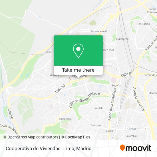Cooperativa de Viviendas Tirma map
