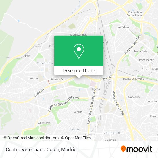 mapa Centro Veterinario Colon