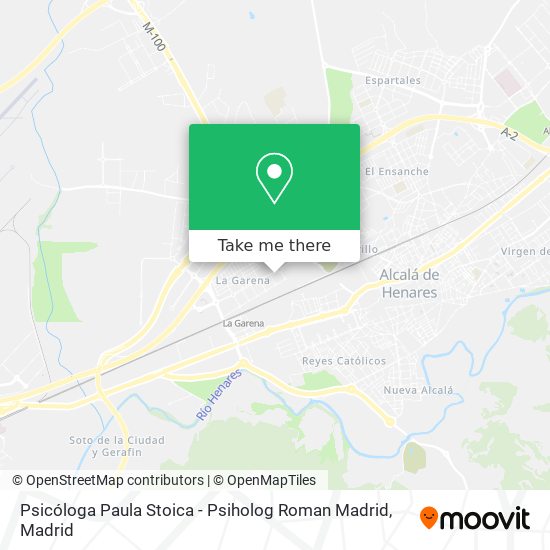 mapa Psicóloga Paula Stoica - Psiholog Roman Madrid