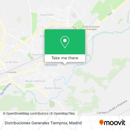 mapa Distribuciones Generales Tiemprox