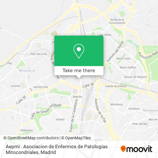 mapa Aepmi . Asociacion de Enfermos de Patologías Mitocondriales