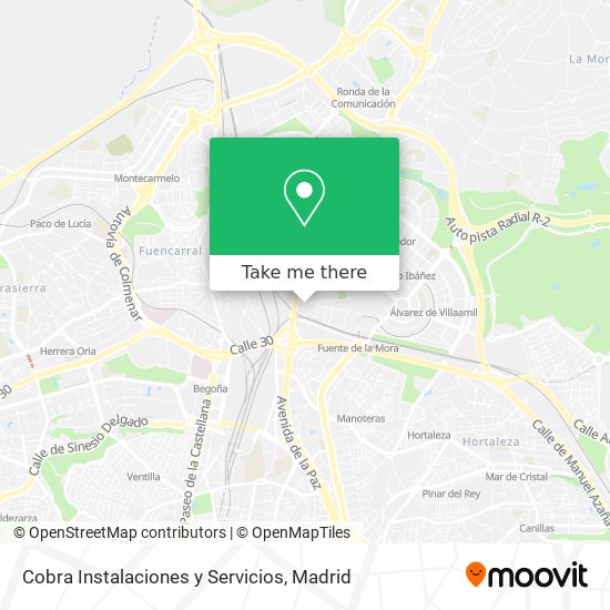 Cobra Instalaciones y Servicios map