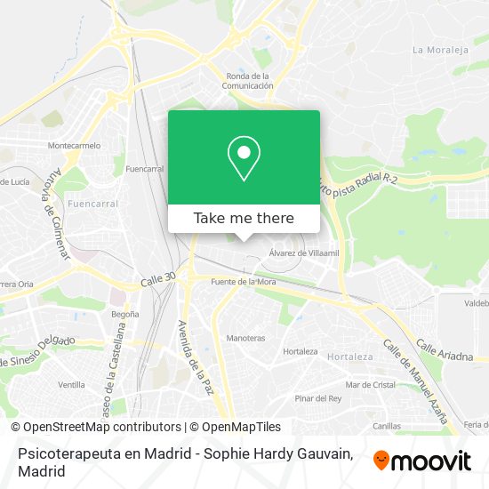 Psicoterapeuta en Madrid - Sophie Hardy Gauvain map