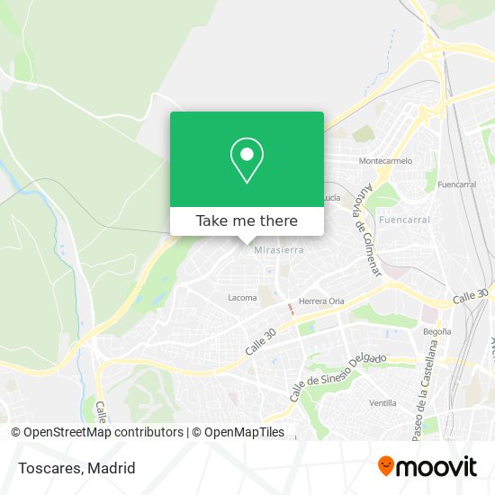 Toscares map