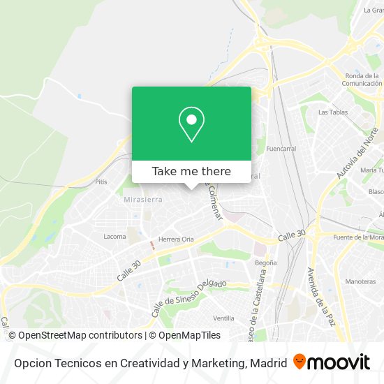 Opcion Tecnicos en Creatividad y Marketing map