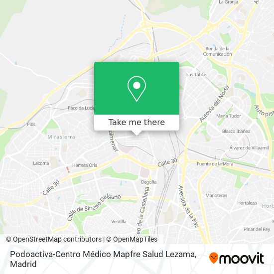 mapa Podoactiva-Centro Médico Mapfre Salud Lezama