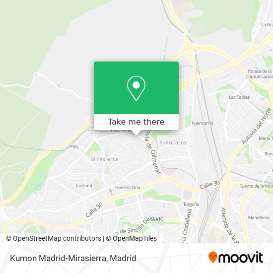 Kumon Madrid-Mirasierra map