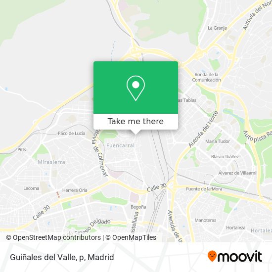 Guiñales del Valle, p map