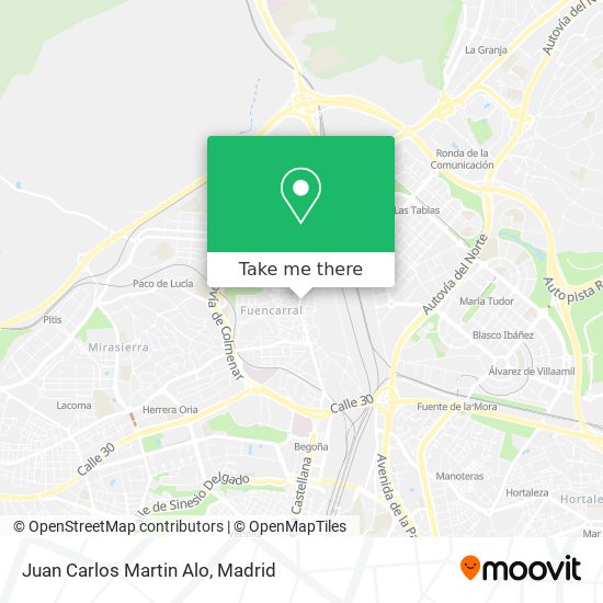 Juan Carlos Martin Alo map