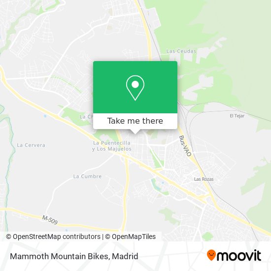 mapa Mammoth Mountain Bikes