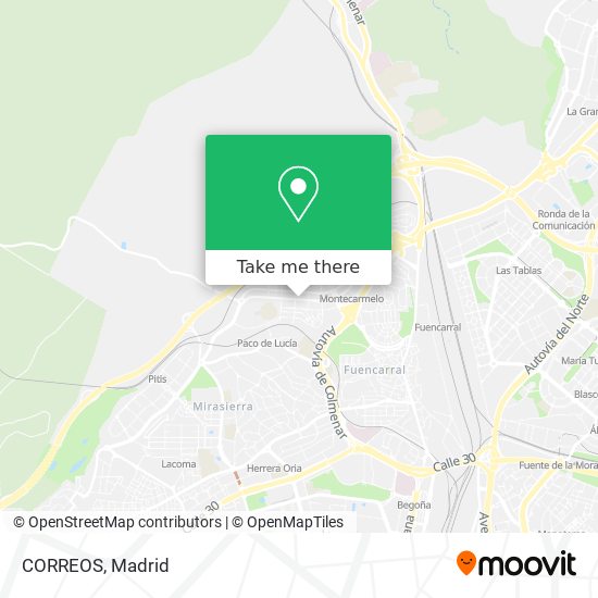 CORREOS map