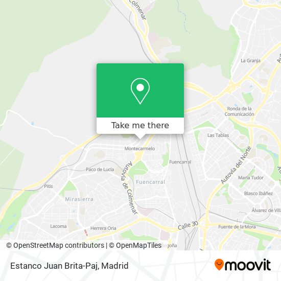 Estanco Juan Brita-Paj map