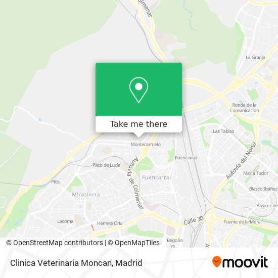 Clinica Veterinaria Moncan map