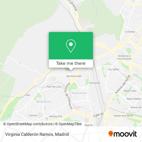 Virginia Calderón Ramos map