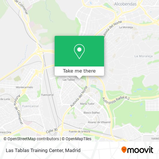 Las Tablas Training Center map