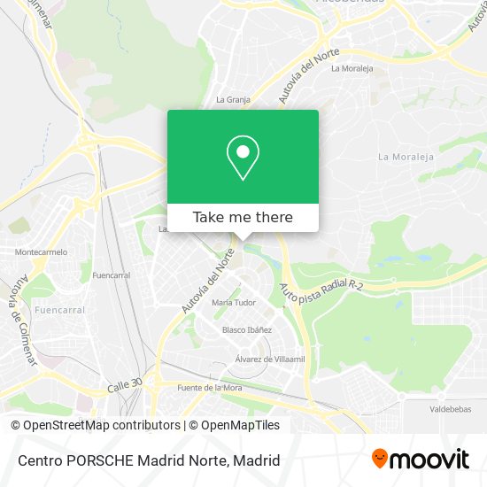 Centro PORSCHE Madrid Norte map