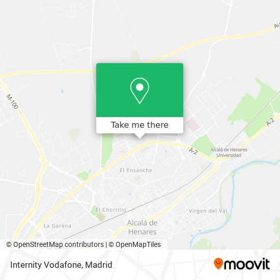 mapa Internity Vodafone