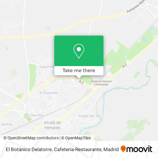 mapa El Botánico Delatorre. Cafetería-Restaurante