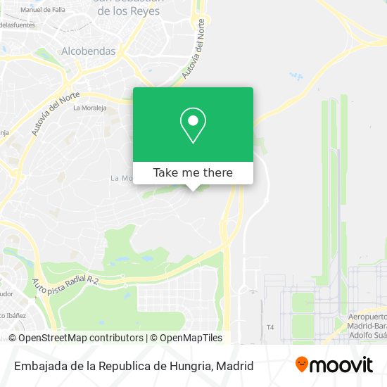 Embajada de la Republica de Hungria map