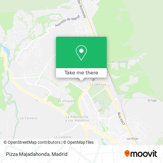 Pizza Majadahonda map