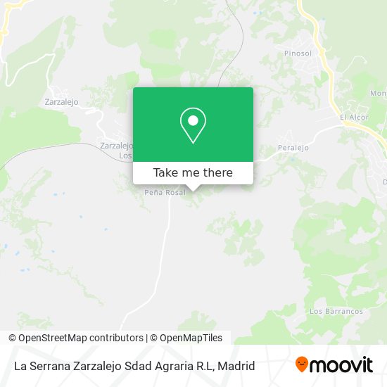 mapa La Serrana Zarzalejo Sdad Agraria R.L