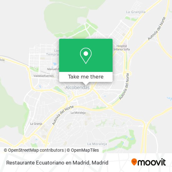 mapa Restaurante Ecuatoriano en Madrid